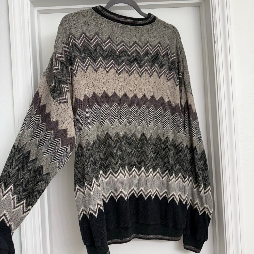 Vintage Tundra Canada Crewneck Sweater Grandpa Cabincore Aztec Cosby Sz XL - Picture 3 of 7